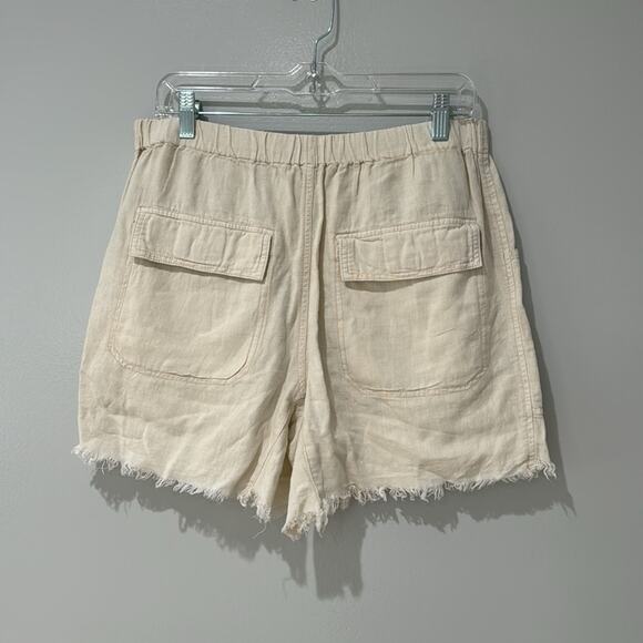 Free People Revolve Tomboy Linen Shorts Size S Color is Cream Oversized - Picture 14 of 14